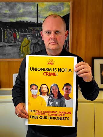 TUC General Secretary, Paul Novak condemns the imprisonment of union activists in the Philippines.